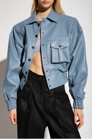Blue 'Nice' leather bomber jacket The Mannei - Pullover 'SHARON